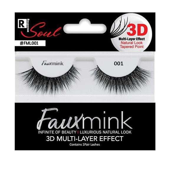 Response Soul Faux Mink 3D Effect Eyelash 001: Voluminous & Lightweight Lashes for Glamorous Eyes