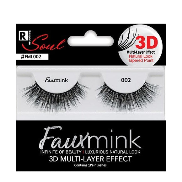 Response Soul Faux Mink 3D Effect Eyelashes 002 | Voluminous & Reusable for UK Beauty Enthusiasts
