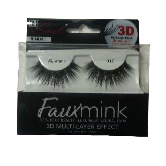 Response Soul Faux Mink 3D Effect Eyelashes 010 for Voluminous & Glamorous Eyes (Pair)