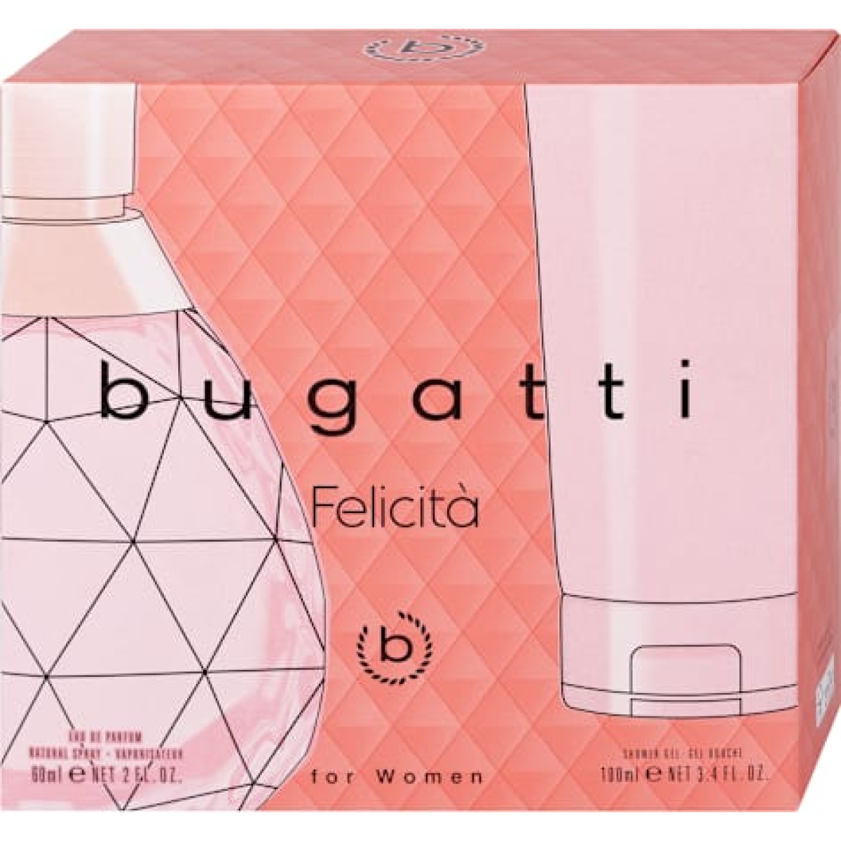 Bugatti Felicita For Women Gift Set (Eau De Parfum Spray 60ml Shower Gel 100ml)