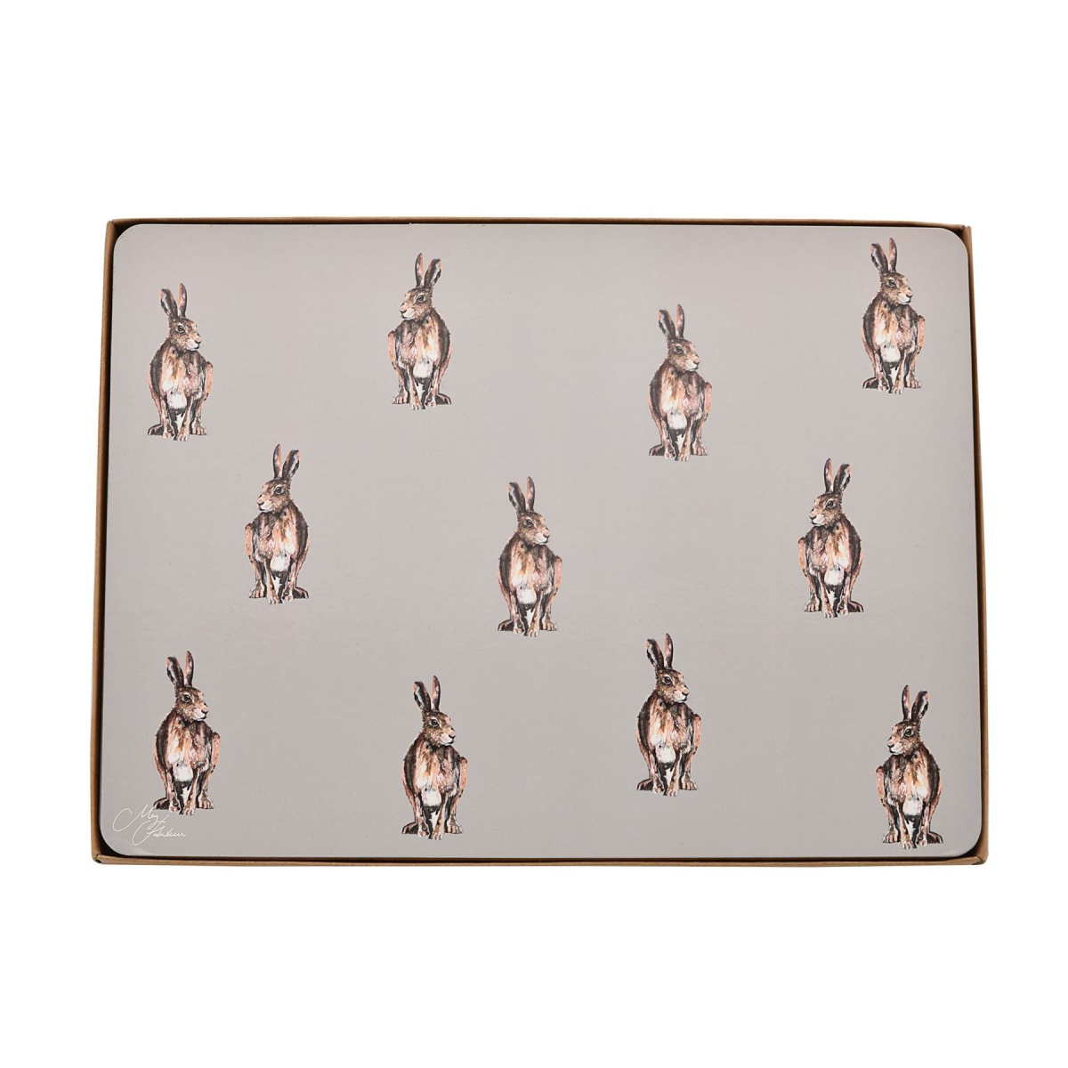 Meg Hawkins Set of 4 Placemats Hare