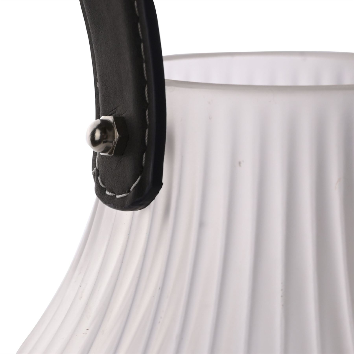 Hestia Battery Operated Portable Lantern Frosted White 15cm x 20cm