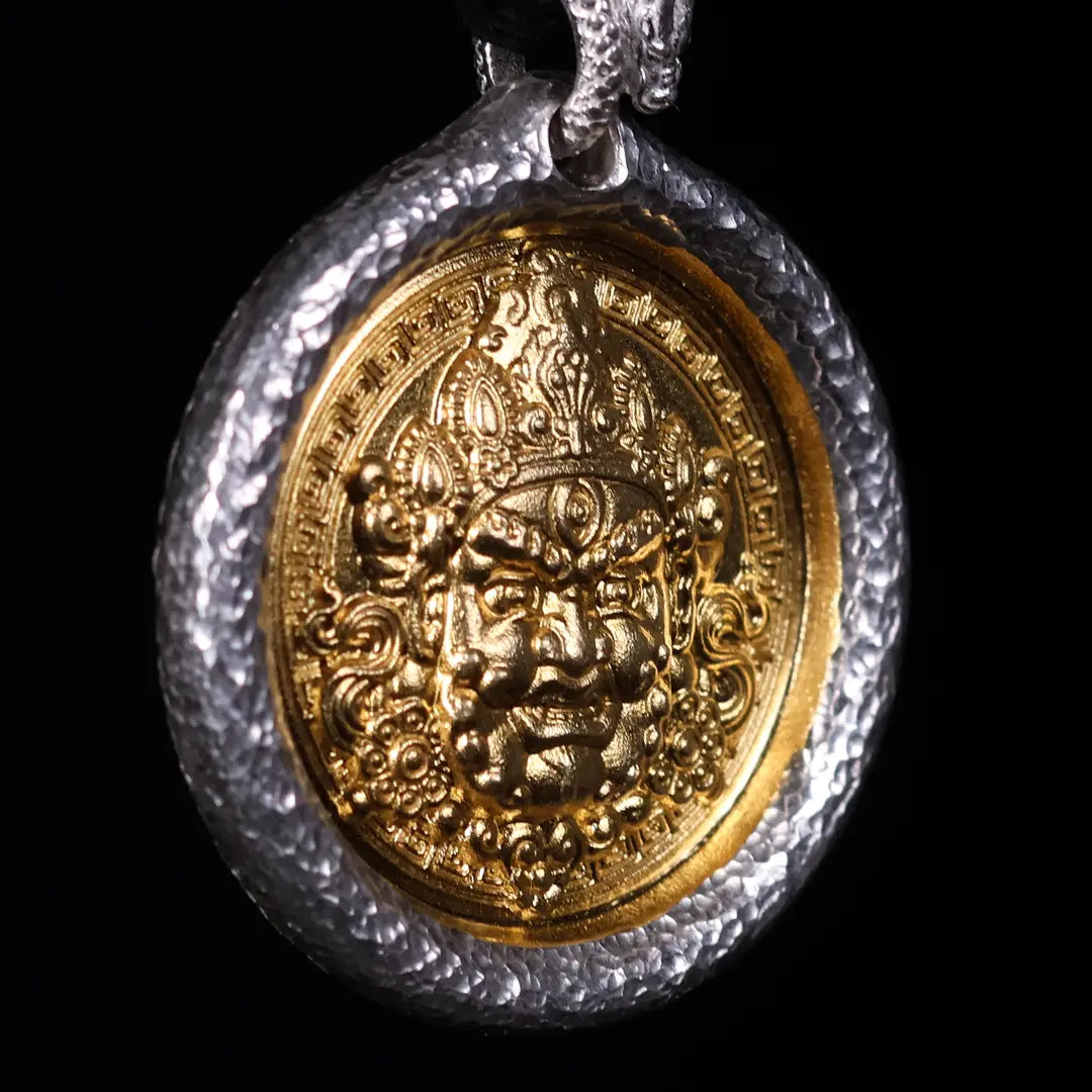 Yellow Jambhala Rhodium-Plated Necklace-35g
