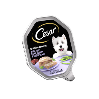 14 x Cesar Garden Terrine Turkey Lamb & Green Beans 150G
