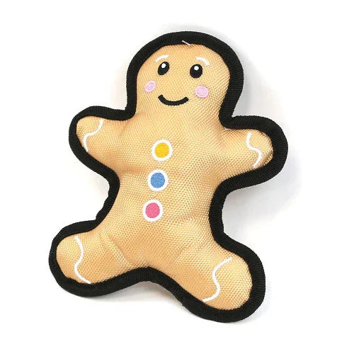 Happy Pet Christmas - Gingerbread Man Tough Dog Toy