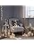 Lights4fun Large Nautical Wooden Decorative TruGlow® LED Candle Lantern Battery Operated with Timer Indoor and Outdoor Use 34cm