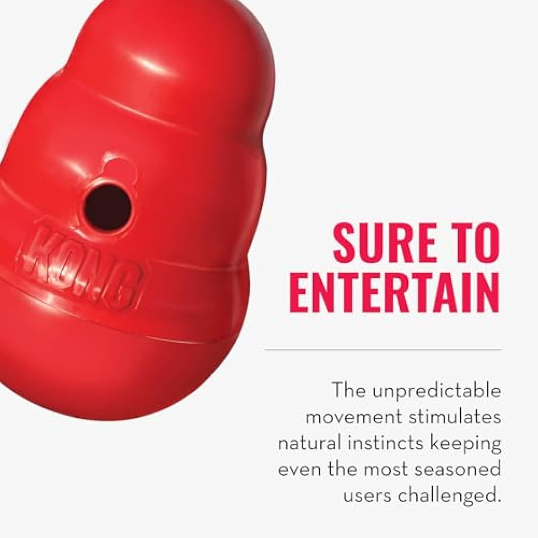 KONG Wobbler - Interactive Dog Toy for Treat Dispensing - Dog Slow Feeder for Healthy Eating - For Medium/Large Dogs