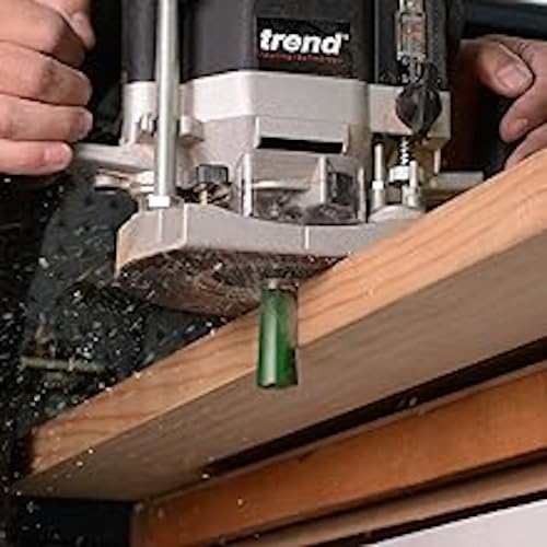 Trend CraftPro Straight Flute Two Flute Router Cutter, 1/2 Inch Shank with 12.7mm Cut Diameter and 50mm Cut Length, Carbide Tipped, C153X1/2TC