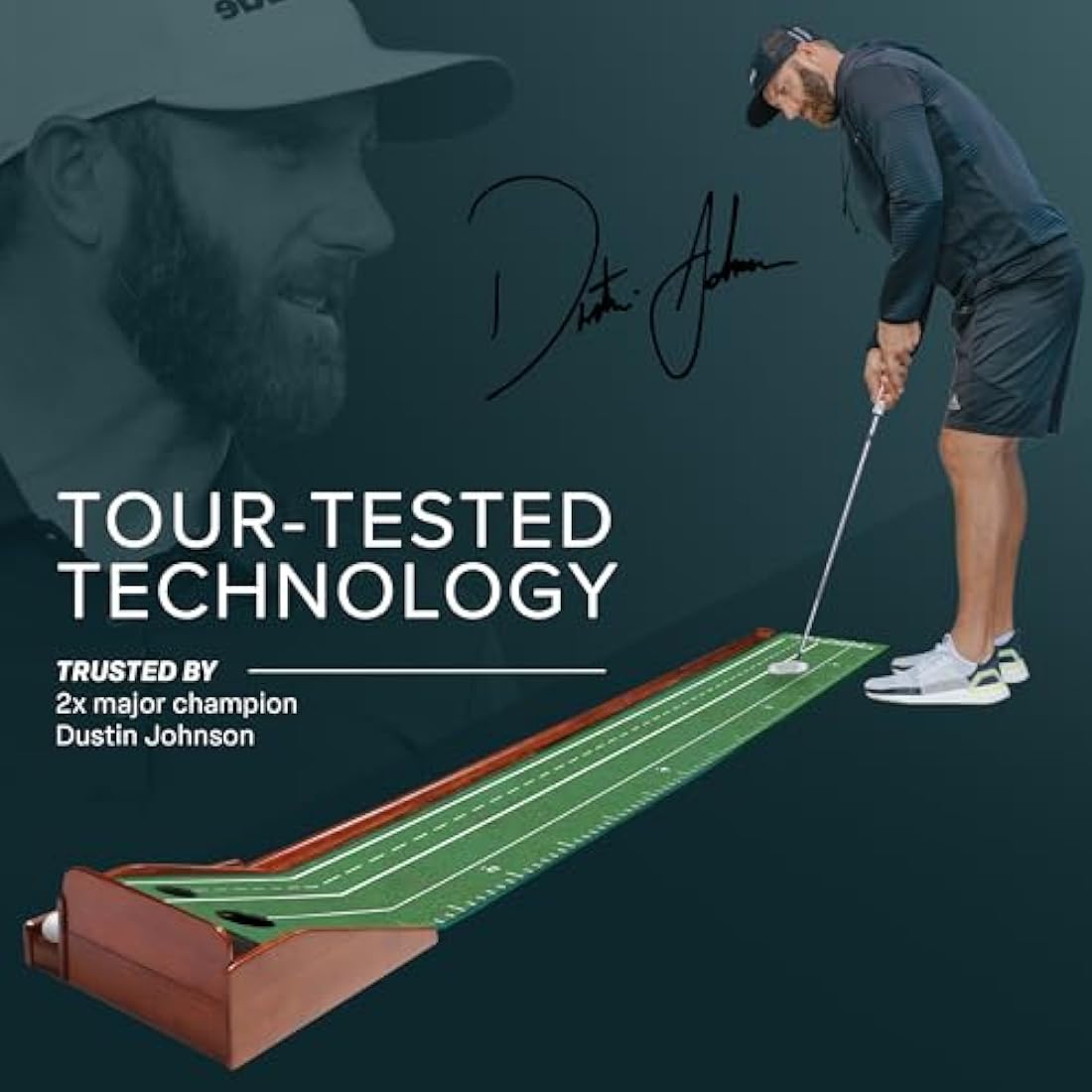 PERFECT PRACTICE Perfect Putting Mat - Official Putting Mat of Dustin Johnson