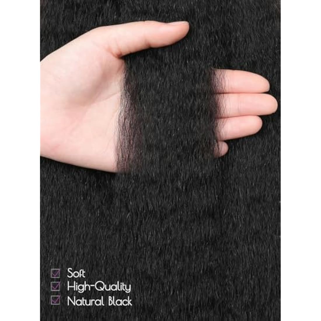 YDDM Kinky Straight Clip ins Human Hair Natural Black Remy Human Hair Extensions Natural Thick Clip in Hair Extensions for Black Women 14 Inch 120g 8pcs 20Clips