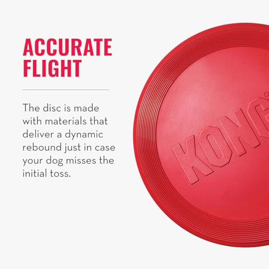 KONG Flyer - Durable Dog Toy for Outdoor Playtime - Natural Rubber Flying Disc for Fetch - For Medium/Large Dogs