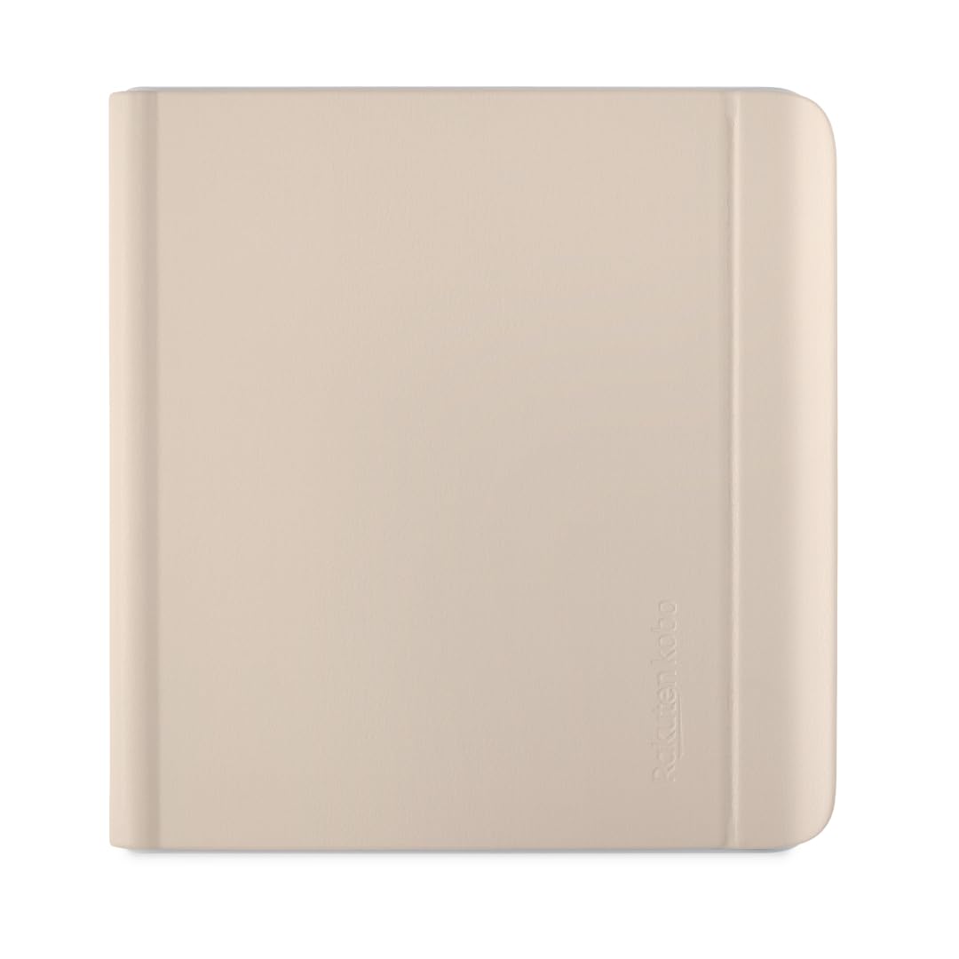 Kobo Libra Colour SleepCover Case | Sand Beige Notebook | Sleep/Wake Technology | Built-In 2-Way Stand | Vegan Leather | Compatible with 7? Kobo Libra