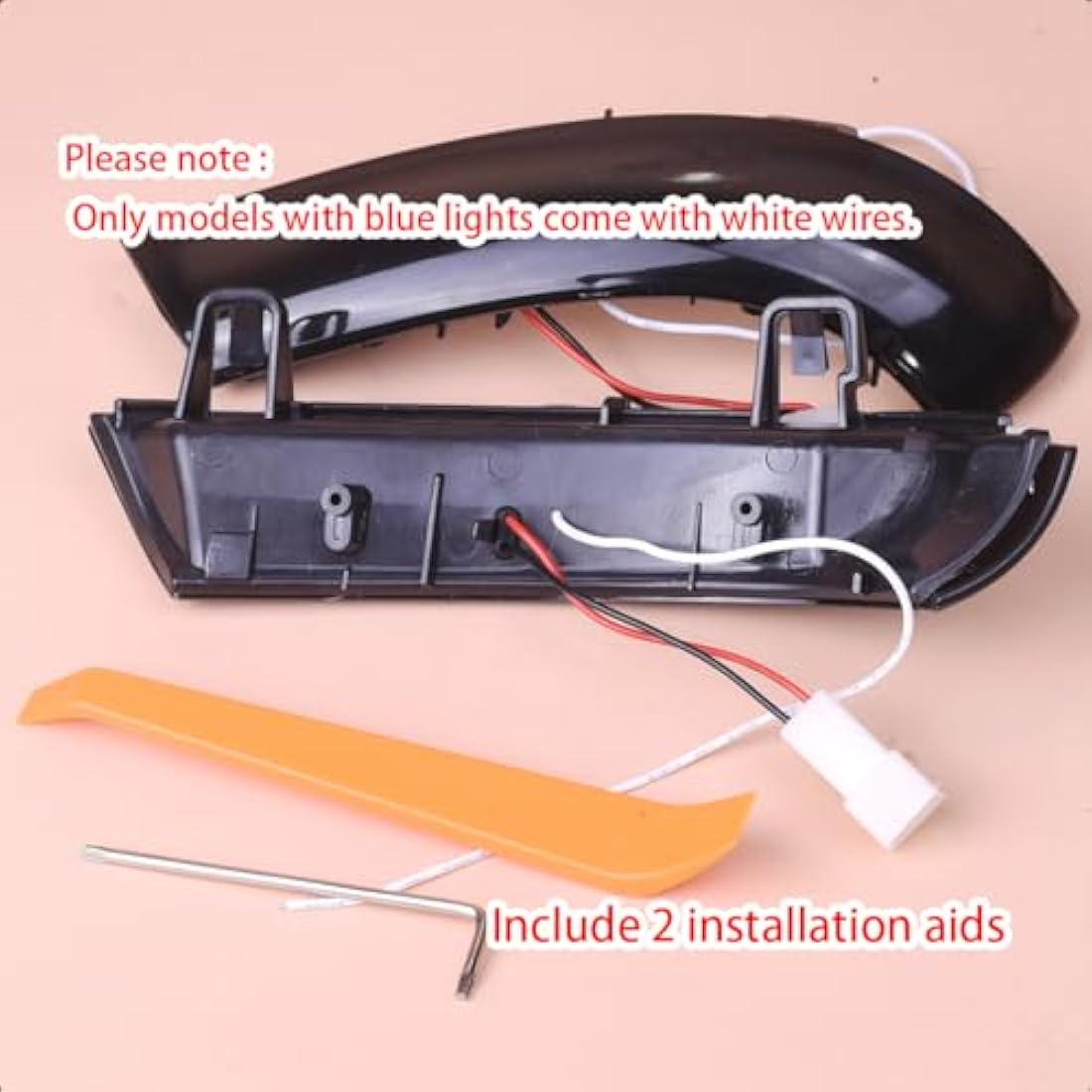 LoreenCar Dynamic Turn Signals For VW Golf GTI V MK5 Jetta Passat B5.5 B6 EOS Sharan LED Indicator Lights Mirror Lighting Accessories 1K0949101 1K0949102(Amber&Blue