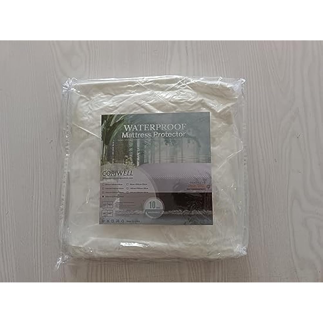 Coriwell Waterproof Mattress Protector - Super King Size Bamboo Extra Deep Pocket Mattress Protector, Breathable Fitted Bed Mattress Covers with Elasticated Skirt White
