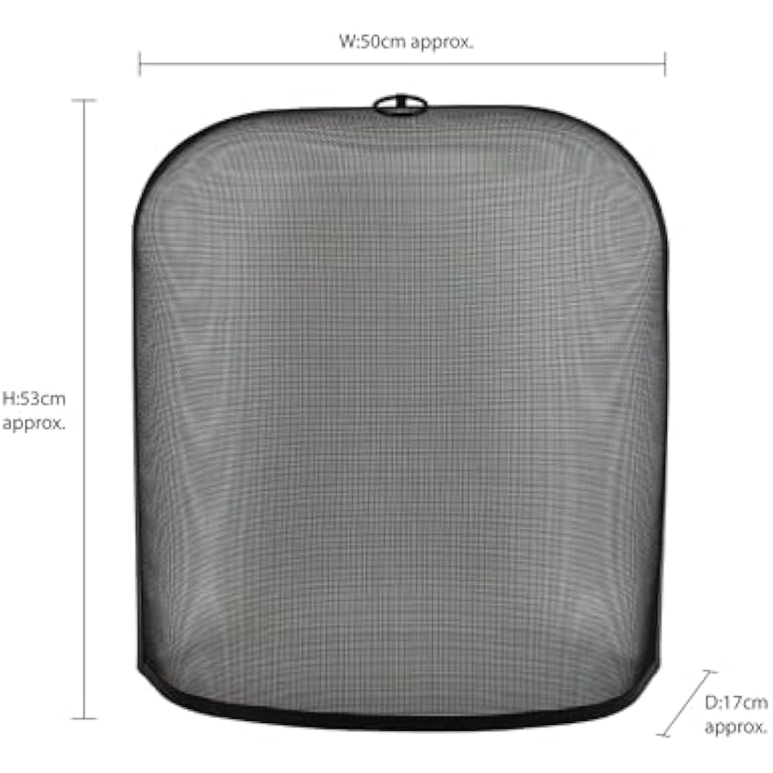 JVL Black Cairngorn Spark guard, fire guard, fire screen, fire surround