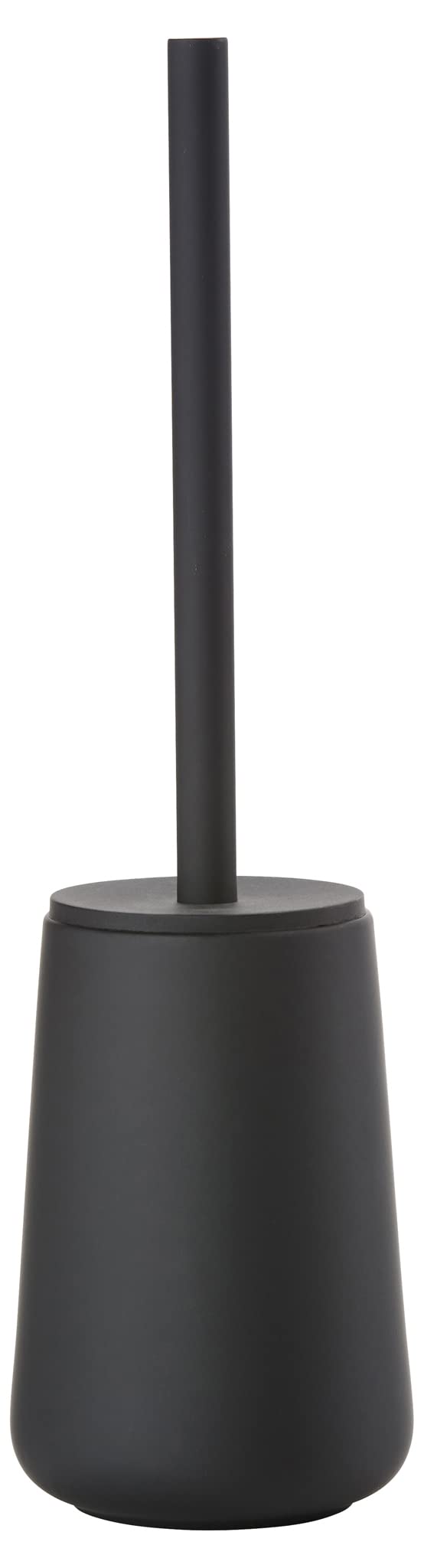 Zone Denmark Nova One Toilet Brush with Holder, Ceramic WC Brush, Bathroom Toilet Cleaner with Soft-Touch Finish, ? 10.3 cm, Height 37 cm, Black