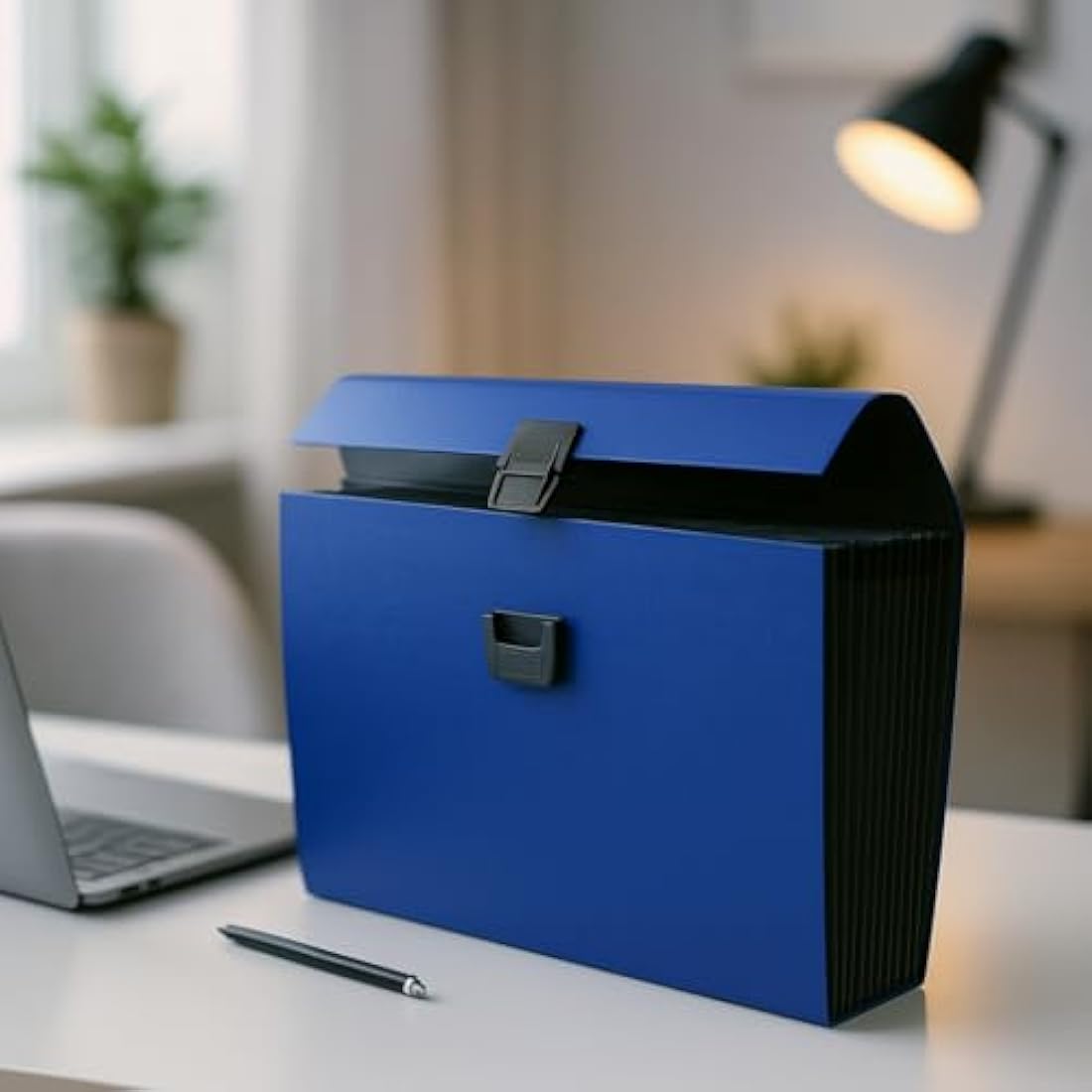 Rapesco 1553 19-Part Expanding Box File Document Organiser, A4+, Blue