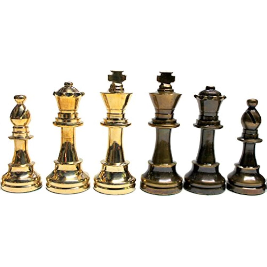 StonKraft Brass Chess Pieces Pawns Chessmen Chess Coins Figurine Pieces - 3" Inches - Staunton