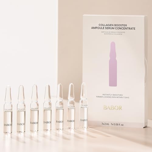 BABOR Collagen Booster Anti-Aging Serum Ampoules for the Face, with Tripeptides for Increased Elasticity and Smoothness, Vegan Formula, 7 x 2 ml Concentrated Ampoules