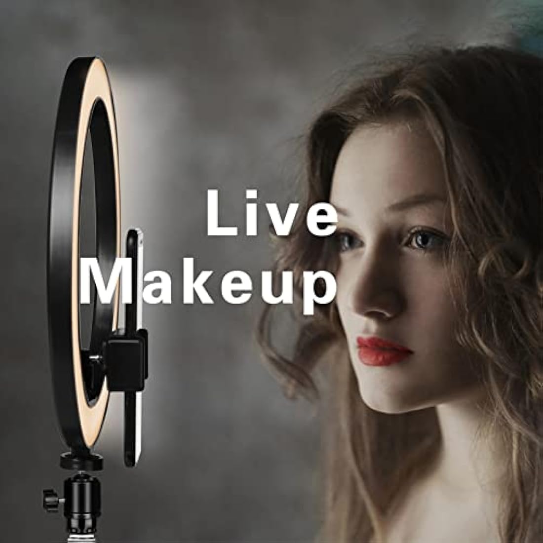 Ring Light 10" with 67" Extended Tripod Stand & Phone Holder for YouTube Video, Camera Led Ring Light for Streaming, Makeup, Selfie Photography Compatible with iPhone Android