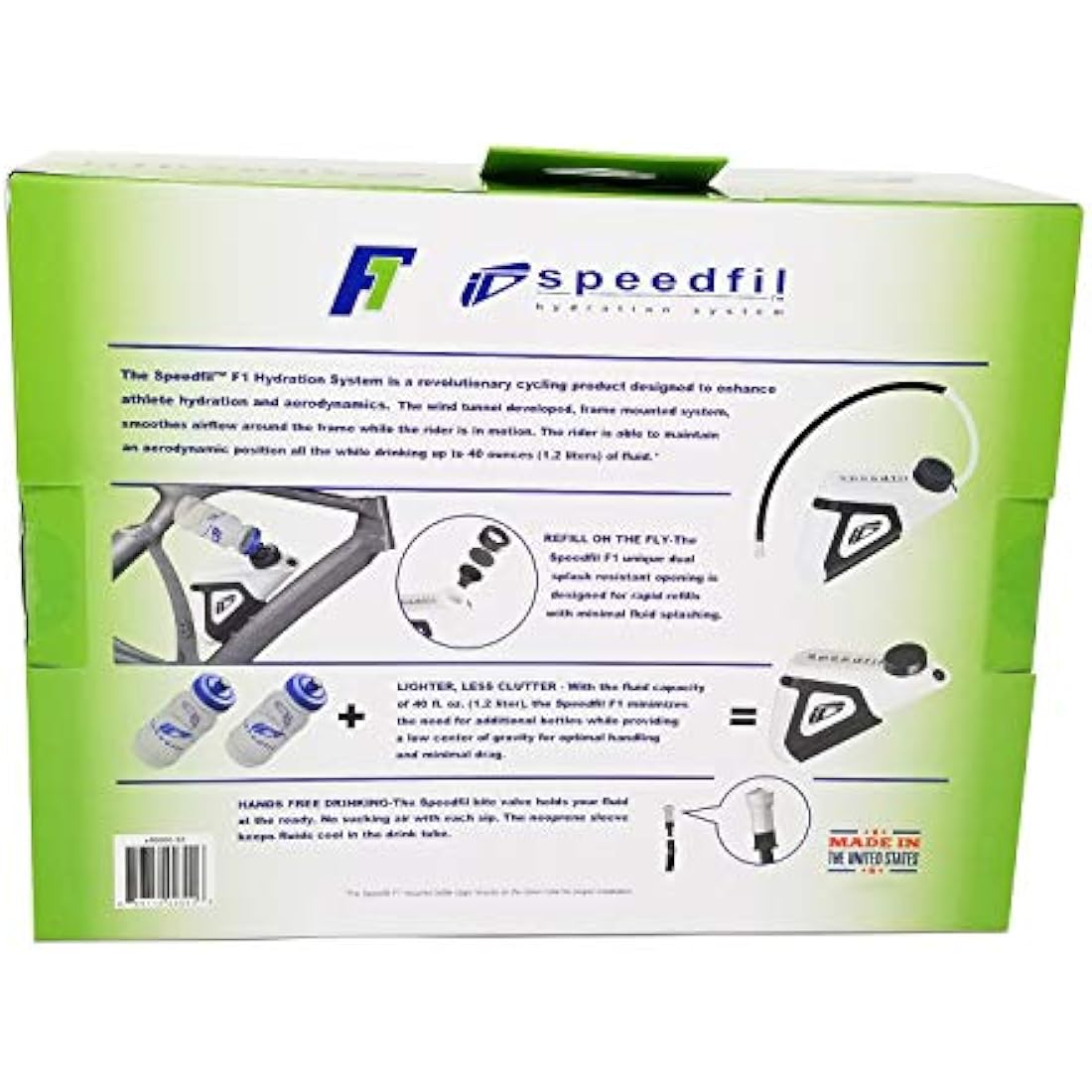 Speedfil Hands-Free Bicycle Water Bottle and Drink Tube (Frame Mount, 1182ml) | Bike Hydration System| Triathlon Cycling Accessories