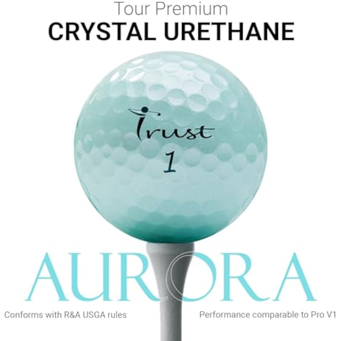 Trust Golf Balls Aurora | Rosa | Tour-Level Performance | Stand Out | Maximum Distance | Straight Flight | Stopping Power | Crystal Urethane Cover for Ultimate Control | 12 or 48 Balls