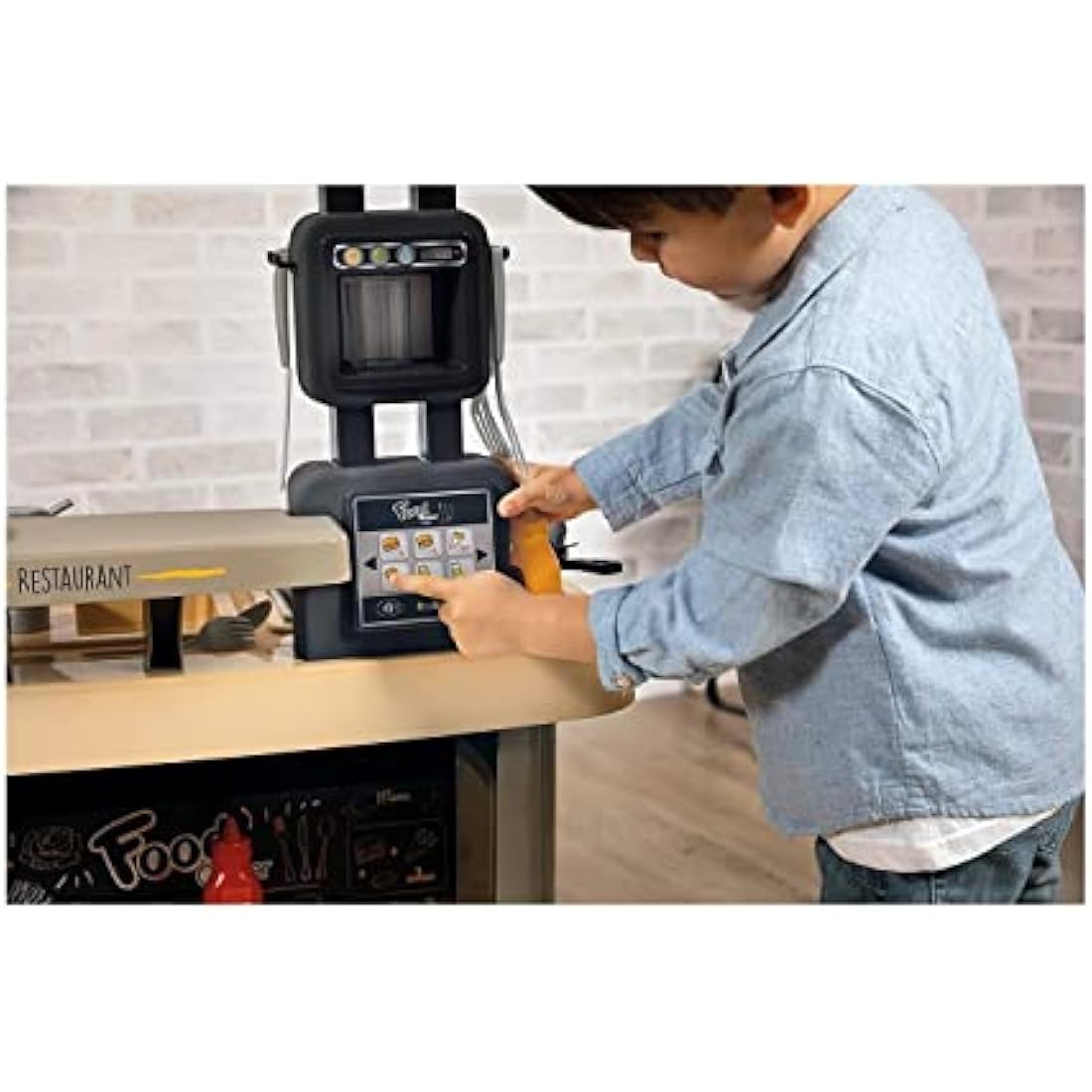 Smoby - Food Corner - Cuisine Restaurant - Jouet d'imitation avec 29 accessoires