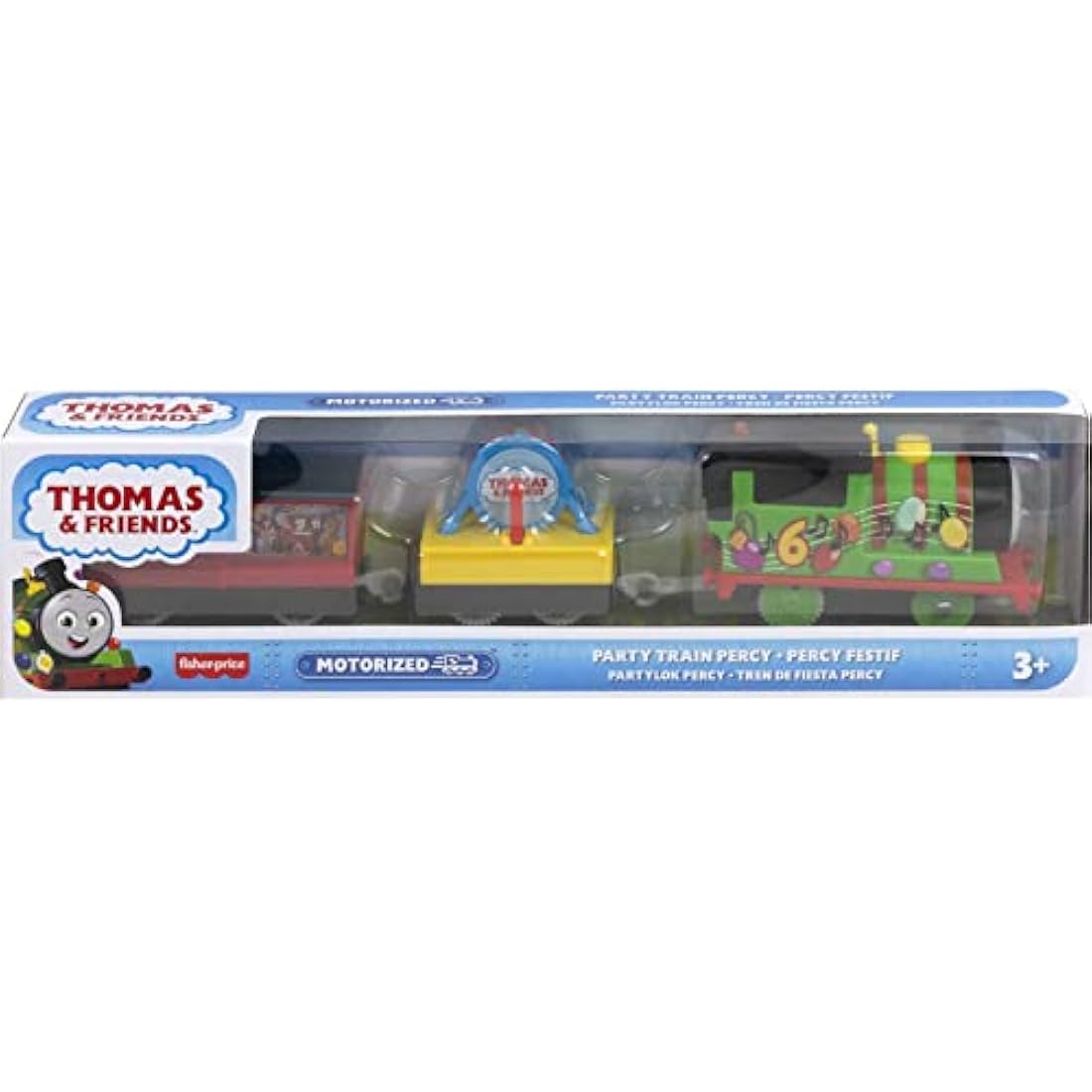 Thomas & Friends Motorized Toy Party Train Percy Battery-Powered Engine for Preschool Kids Ages 3+ Years, HDY72
