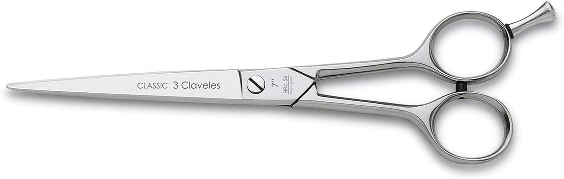 3 Claveles Classic Hairdressing Scissors 7 Inches, New, ID REQUIRED