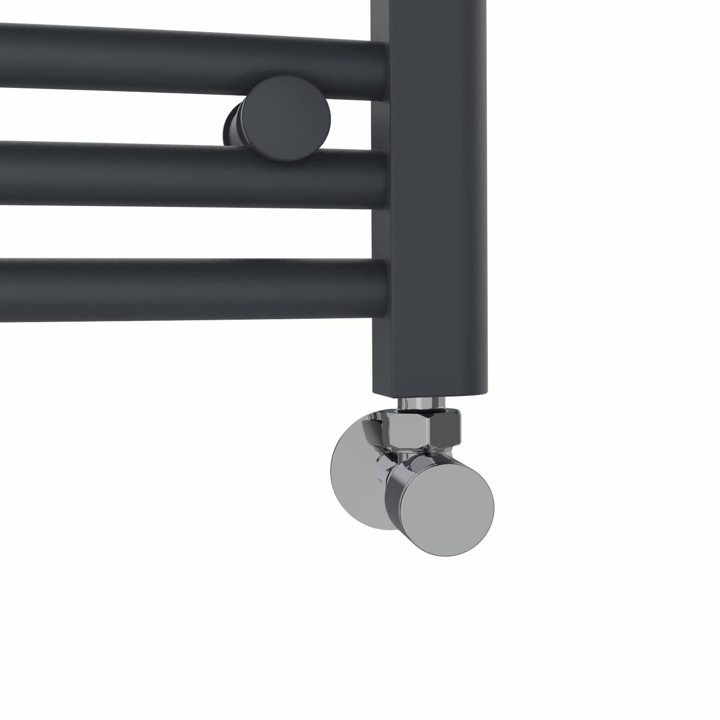 NRG Anthracite Heated Towel Rail Curved Designer Radiator - 1200×400mm
