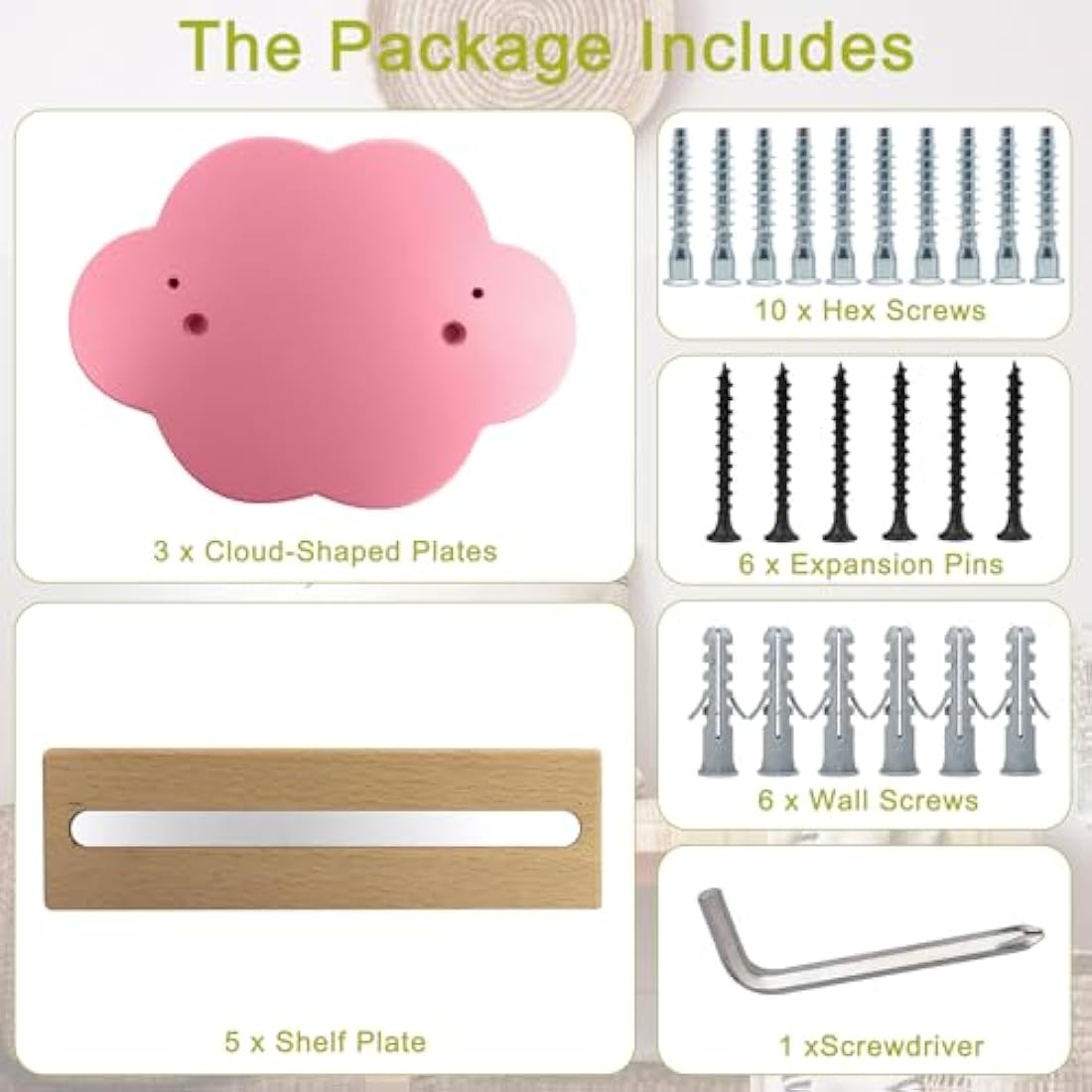 OPERMAXER Tonie Shelf Cloud for 30-35 Figures, Set of 3 Tonies Shelves for Toniebox & Tonies Audio Figures, Boys and Girls | Perfect Tonie Storage in the Children's Room (Pink)