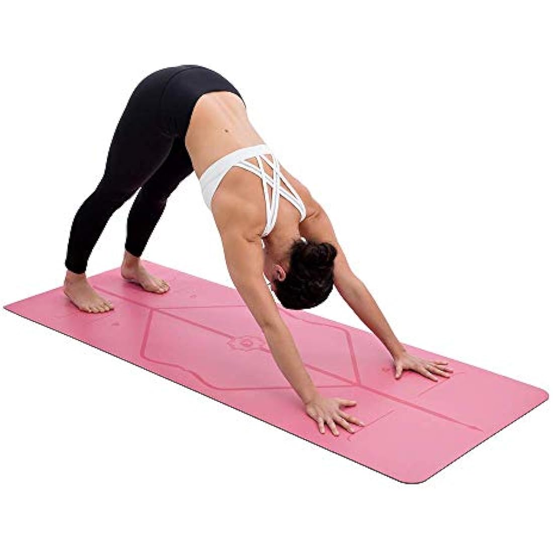Liforme Original Yoga Mat – Free Yoga Bag Included - Patented Alignment System, Warrior-like Grip, Non-slip, Eco-friendly and Biodegradable, sweat-resistant, long, wide, 4.2mm thick mat for comfort