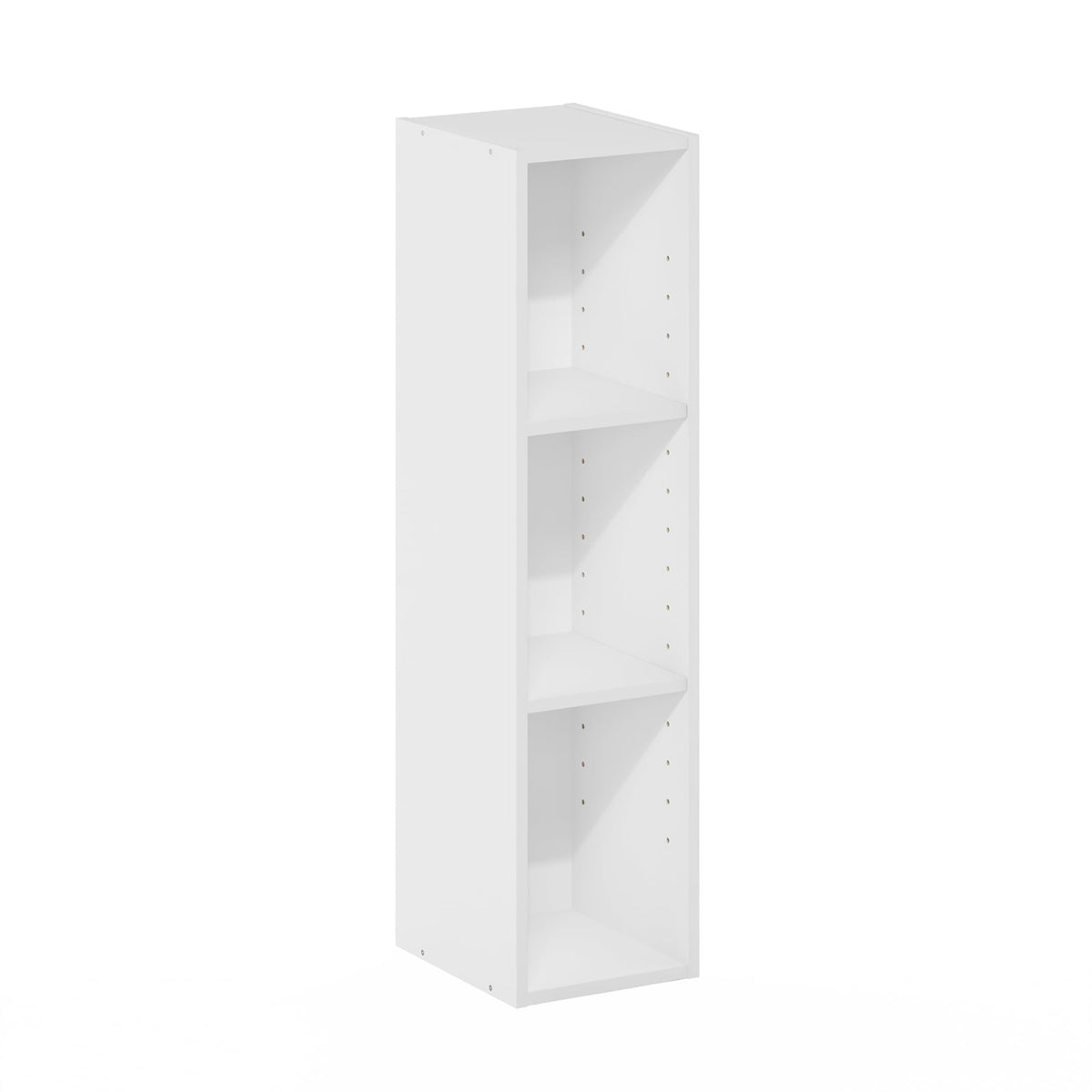 Furinno FULDA Book Shelf, 3-Tier Narrow Bookshelf, Bookcase with 8-In Width Storage Shelf, 9.3 x 7.9 x 31.5, for Living Room, Bedroom, Home Office
