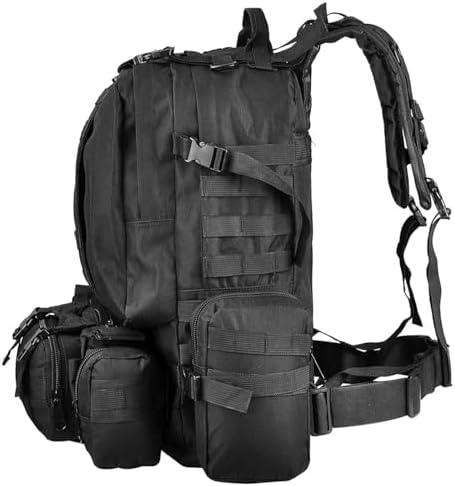 aiGear 55L Military Tactical Backpack | Lightweight Backpack Hiking Daypack | Rucksack with Molle System | for Outdoor Sports Trekking Hiking Travel Camping