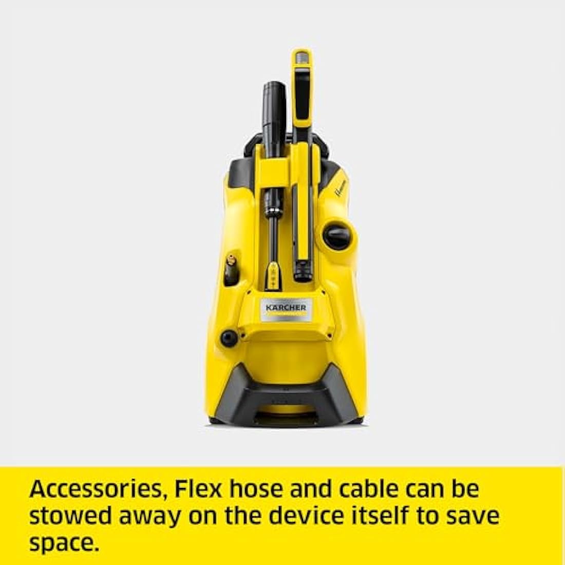 Kärcher K 4 Power Control Flex Pressure Washer, Pressure: max. 130 bar, Flow Rate: 420 l/h, Area Coverage: 30 m²/h, Water Filter, Weight: 11.5 kg, High-Pressure Flex Hose, Dirt Blaster, Spray Lance