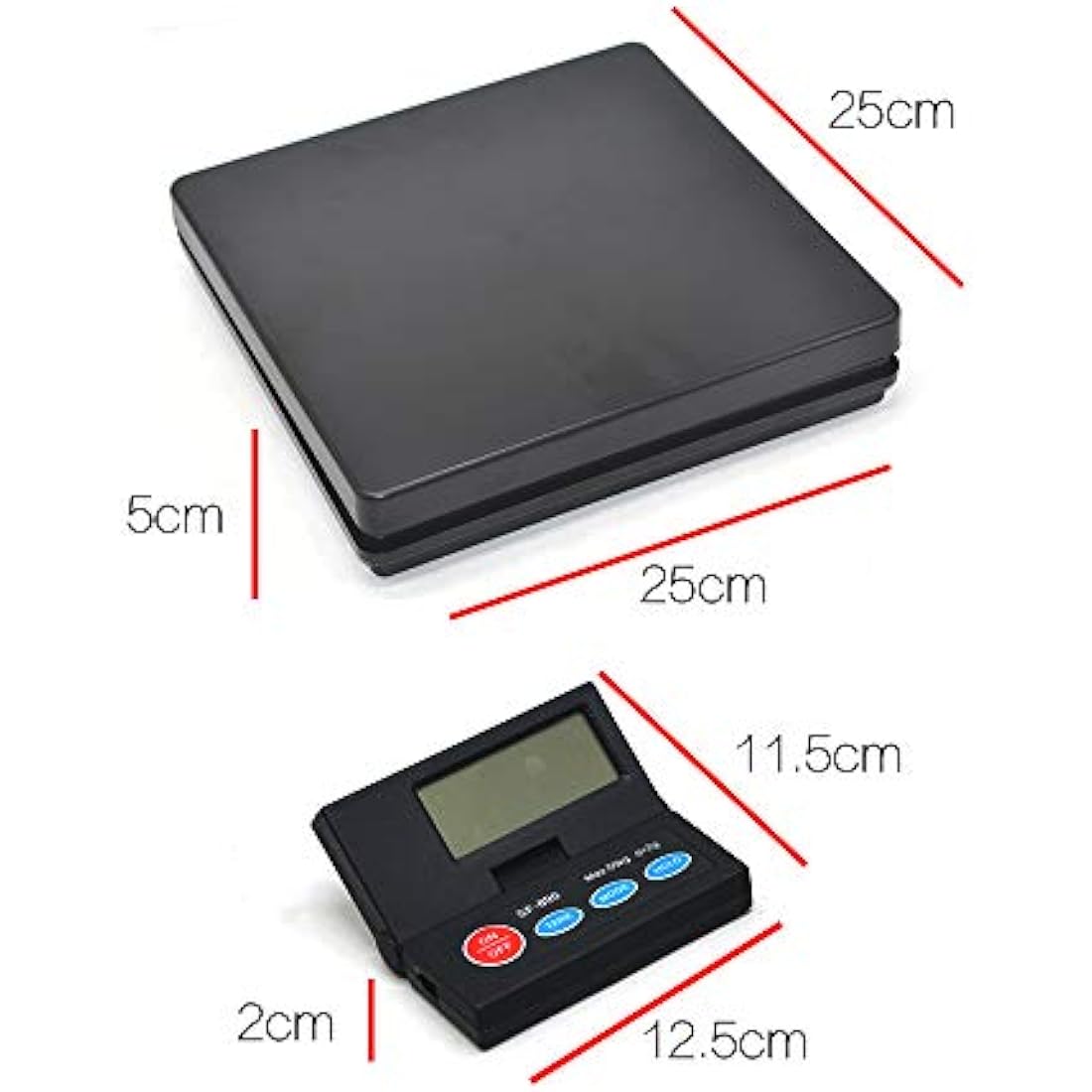 Weighing Platform Parcels Scale Digital Electric Heavy Duty Large Capacity Postal Industrial Commercial Shop Kitchen Letter Luggage Scales 50KG 110lb