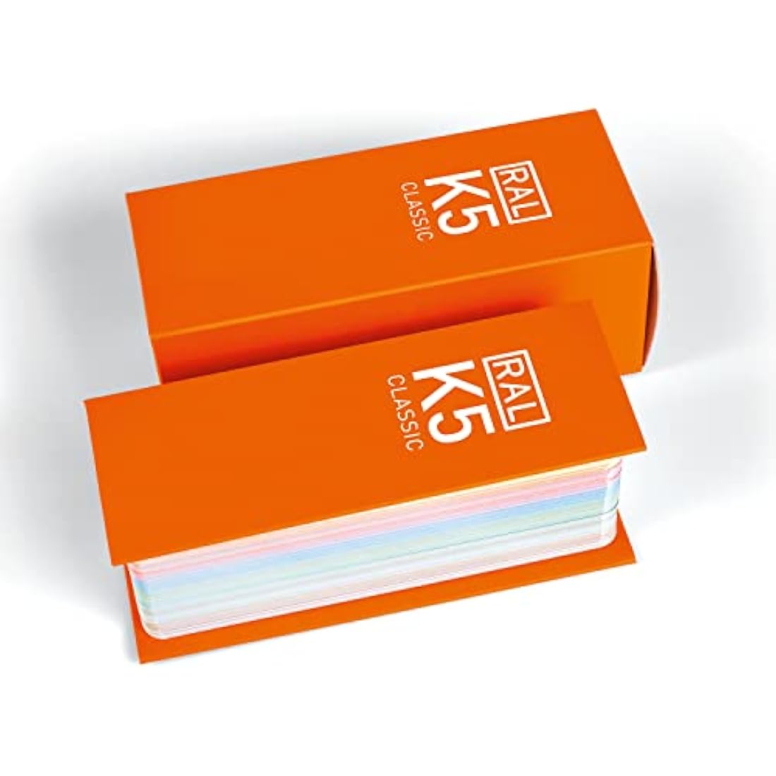 RAL K5 Colour Chart, 215 Full Page Colour Swatches, Gloss, 8 Languages - water-based