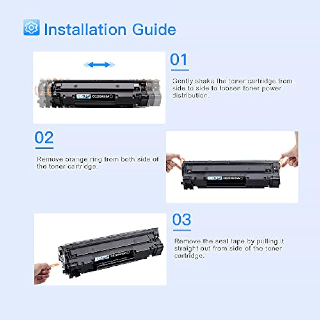 Compatible Toner Cartridge Replacement for HP 85A CE285A Compatible with Laserjet Pro P1102W P1102 P1106 M1132MFP M1217NFW M1212NF M1132 P1100 M1136 M1210 M1212 M1213NF (Black,4-Pack)