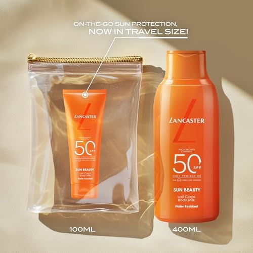 Lancaster Sun Beauty Body Milk SPF50 175ml, Photoaging Control, Broad Spectrum Sun Protection, Lightweight Texture & Non-Greasy, Water Resistant Formula, Suitable for All Skin Types, Vegan