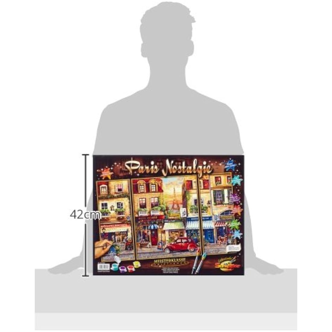 Schipper 609260626 "Paris Nostalgiey Triptychon Paint By Numbers Board