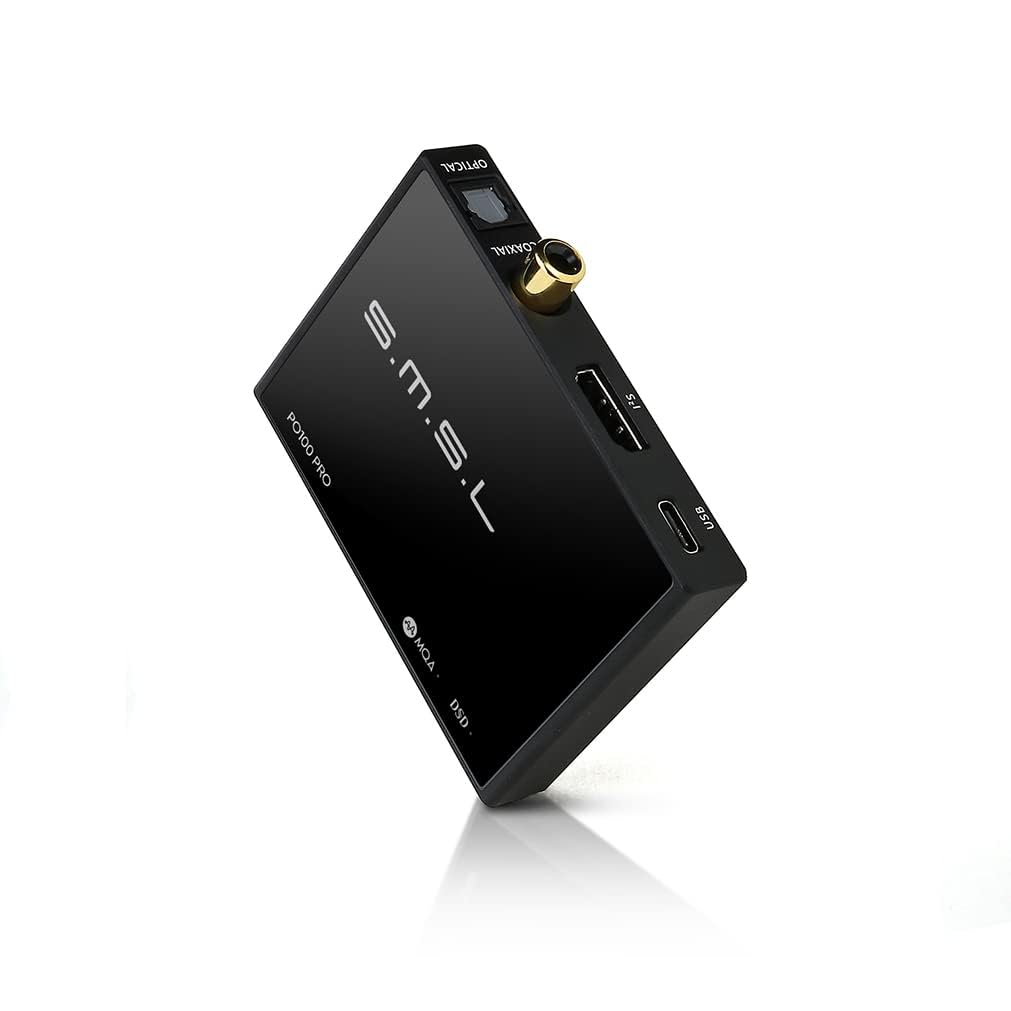 SMSL PO100 PRO MQA DDC, XU316 DSD512 PCM32Bit/768kHz Digital to Analog Audio Converter, Type-C USB to IIS/Optical/Coaxial Portable USB Interface for