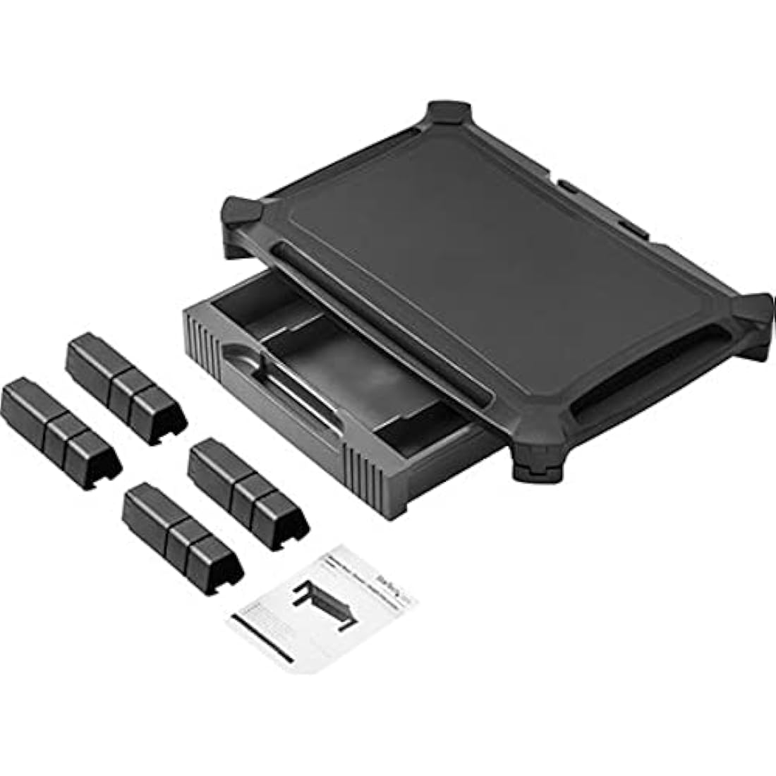 StarTech.com Adjustable Monitor Riser - Large - Drawer - Monitors up to 32”- Adjustable Height - Desk Monitor Stand (MONSTADJDL)