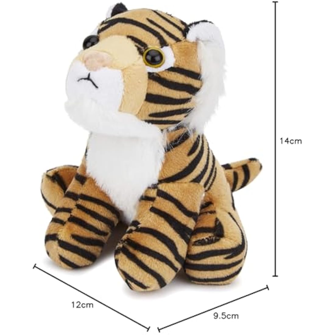 Zappi Co Children's Soft Cuddly Plush Toy Animal - Perfect Perfect Soft Snuggly Playtime Companions for Children (12-15cm /5-6") (Tiger)