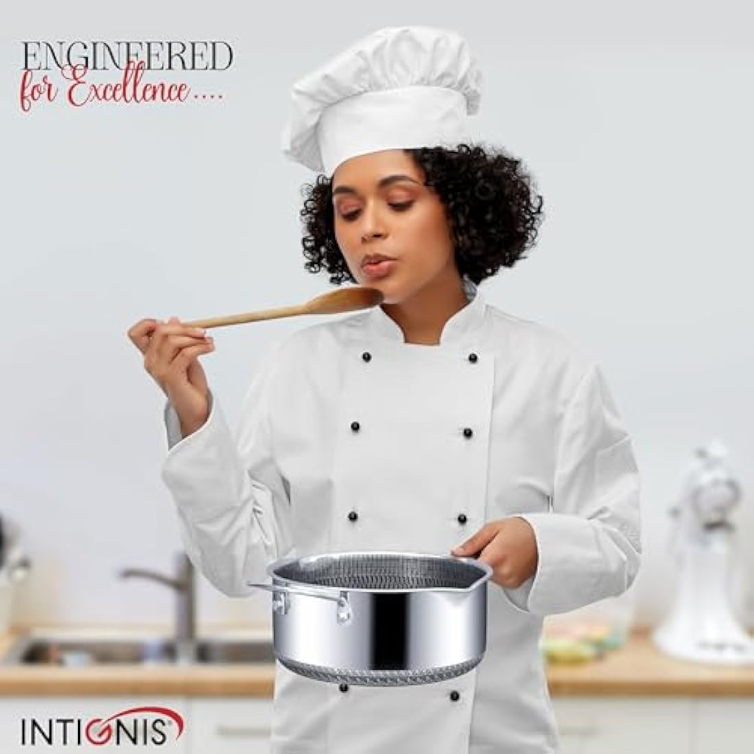Saucepot with lid 24cm/4L | Non-stick Sauce Pan for Induction, Gas, Electric Hobs |Cooking Pot with Pour Spout |Stay Cool Twin Handle | Anti Scratch |Oven Safe | Honey Comb German Engineering | Chemic