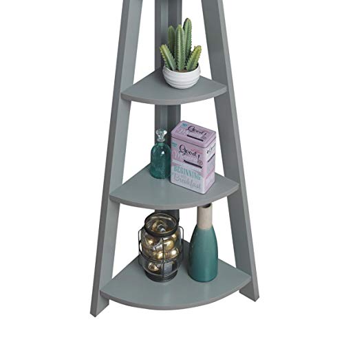 Timber Art Design UK Riva 5 Tier Bookcase Retro Ladder Bookcase Shelving Unit Wooden Bookshelf Organizer for Modern Living Room, Office Space