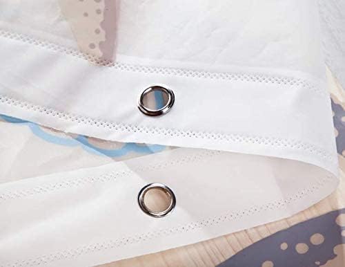 Cozyswan Elegant PEVA Shower Curtain with Plastic Hook for Bathroom 180 cm x 180 cm