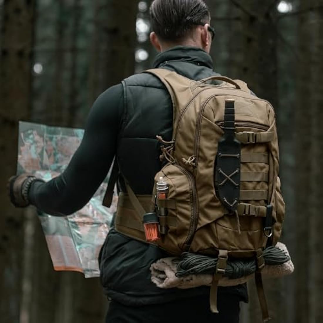 Mardingtop 28L Military Tactical Backpack Practical Rucksack for Men with Molle System Outdoor Hiking Backpack Army Backpack for Hiking, Traveling, Mountaining