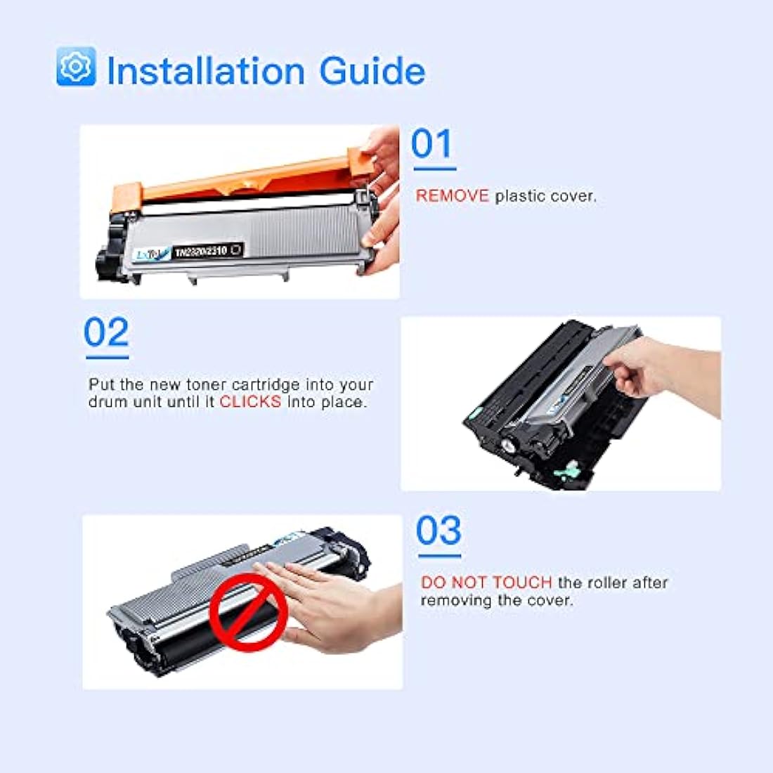 TN2320 Toner Cartridges Replacement for Brother TN-2320 TN2310 TN-2310 Compatible for Brother MFC-L2700DN HL-L2340DW HL-L2365DW HL-L2360DN HL-L2300D DCP-L2500D DCP-L2520DW MFC-L2720DW