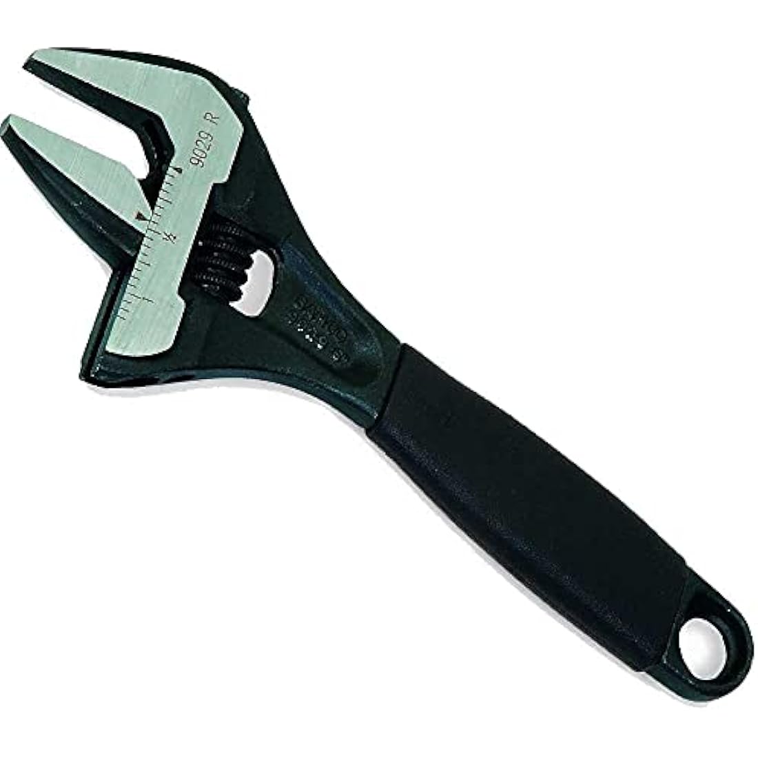 Bahco 9029 R US 6-Inch Wide Mouth Adjustable Wrench, Black