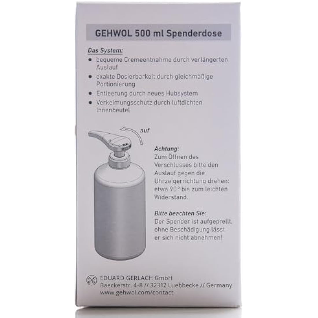 Gehwol Gerlach Med Lipidro Foot Cream 500ml